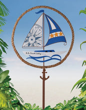 Load image into Gallery viewer, Sailboat Garden Stake
