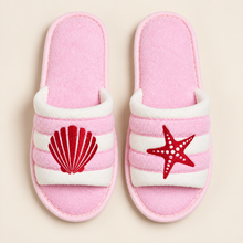 Load image into Gallery viewer, Pink Starfish/Shell Indoor Slipper Collection
