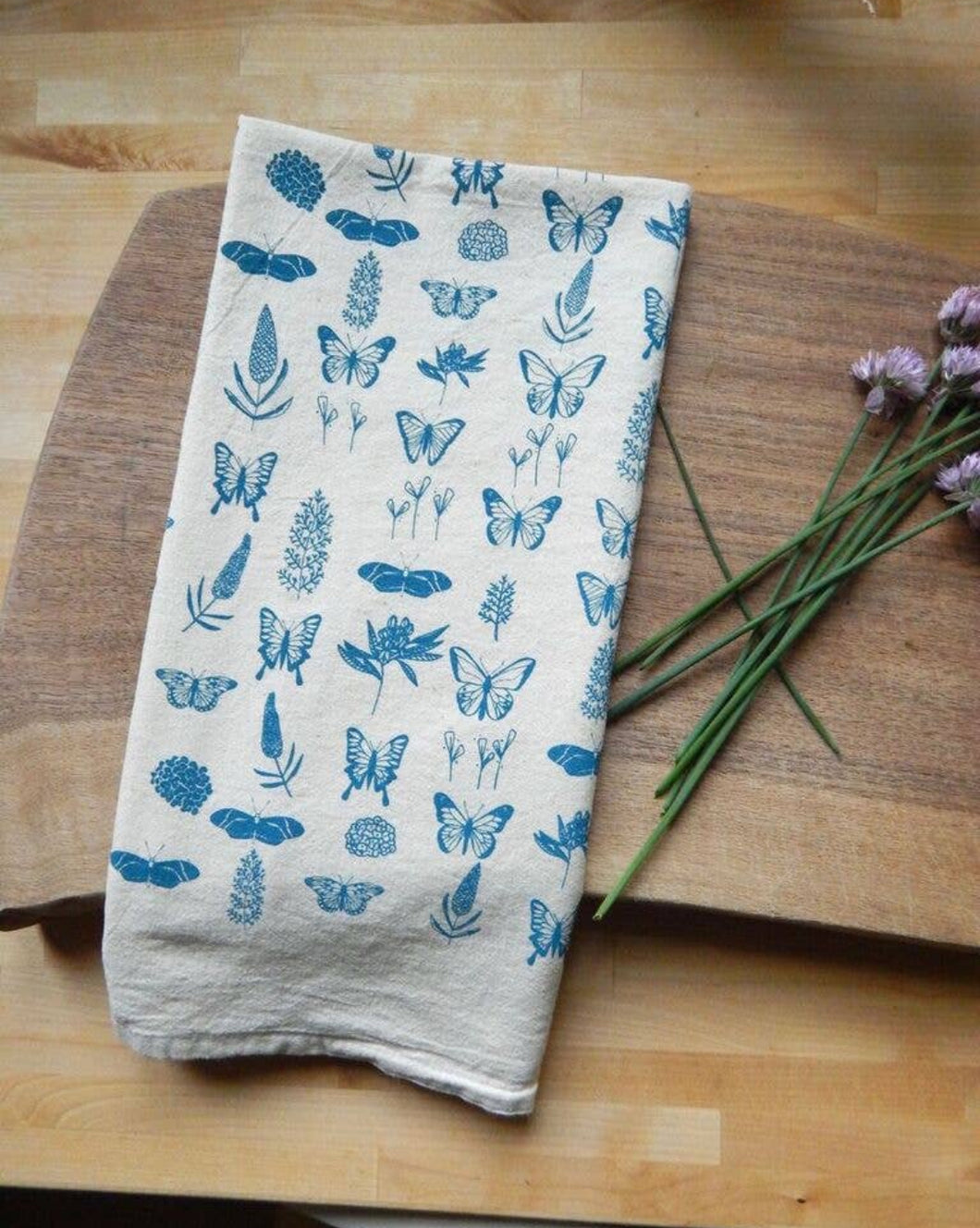 Hand Printed Butterfly Kitchen Kitchen Dish Towel