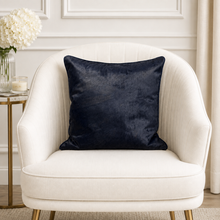 Load image into Gallery viewer, Cowhide Sapphire Navy Blue Pillow

