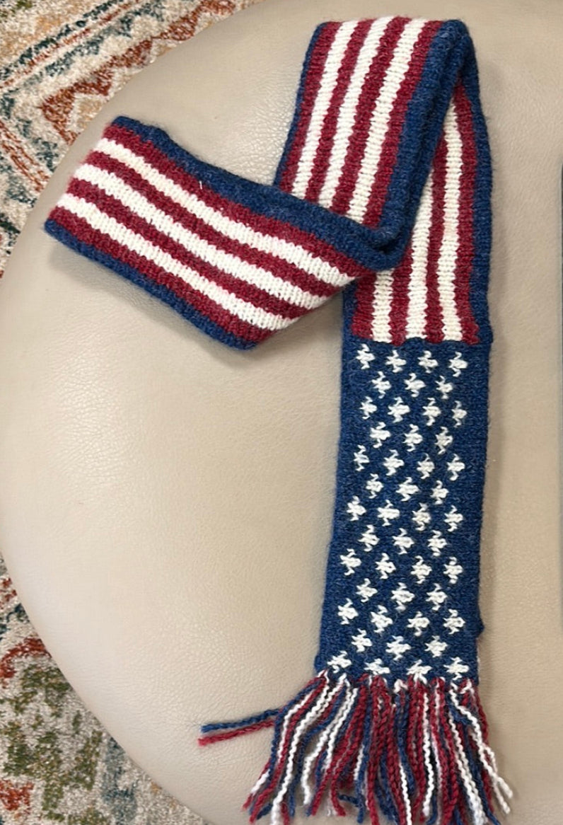 Flag Fringe Scarf
