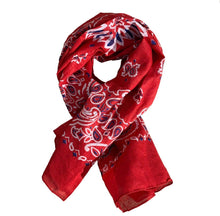Load image into Gallery viewer, Red Bandana Print Oversized Scarf
