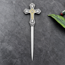 Load image into Gallery viewer, Vintage Yellow Cross Letter Opener
