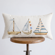 Load image into Gallery viewer, Sailboat Accent Pillow- 20”x10”
