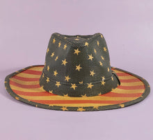 Load image into Gallery viewer, Vintage Distressed Stars &amp; Stripes Paper Hat
