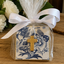Load image into Gallery viewer, Gold Gilded Chinoiserie Cross Canvas Art
