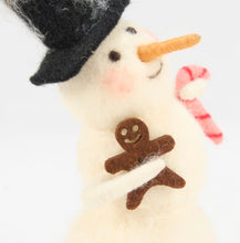 Load image into Gallery viewer, Snowman w/ Gingerbread Critter
