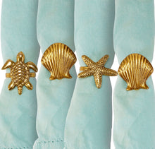 Load image into Gallery viewer, Beach Napkin Ring Set/4
