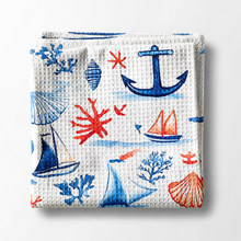 Load image into Gallery viewer, Coral Sea Kitchen Waffle Towel
