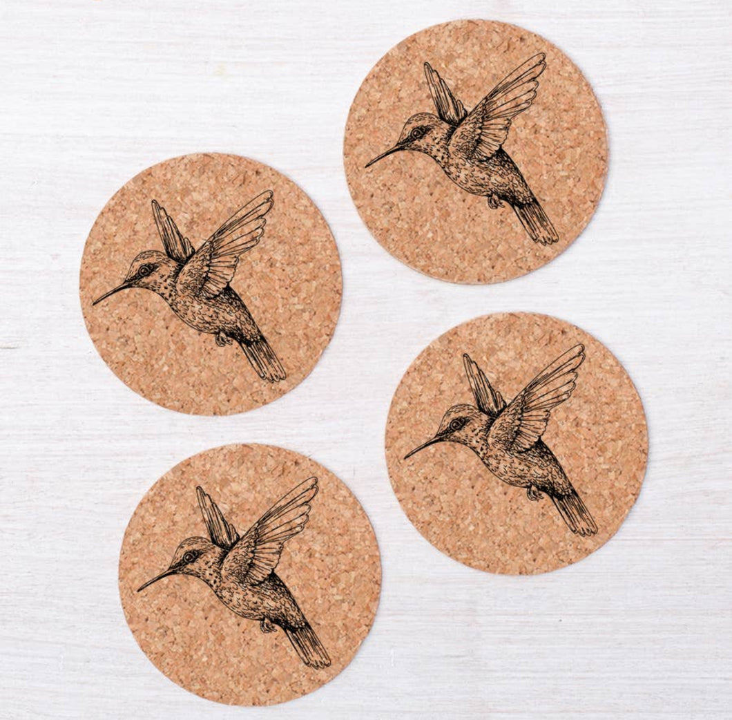 Hummingbird Cork Coaster