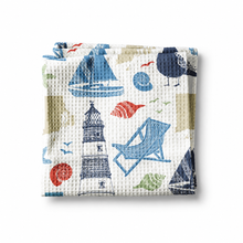 Load image into Gallery viewer, Nautical Lighthouse Waffle Dish Towel
