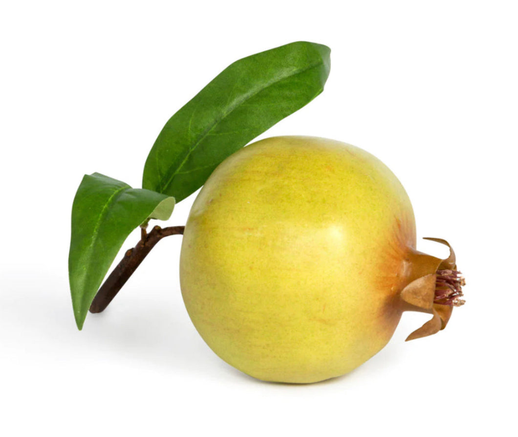 Faux Pomegranate W/ Leaf