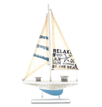 Load image into Gallery viewer, Nautical Aqua Sailboat Decor
