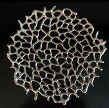 Load image into Gallery viewer, Silver Aluminum Coral Decorative Bowl

