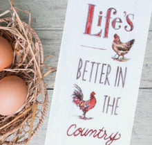 Load image into Gallery viewer, Farm Hen Rooster Kitchen Towel
