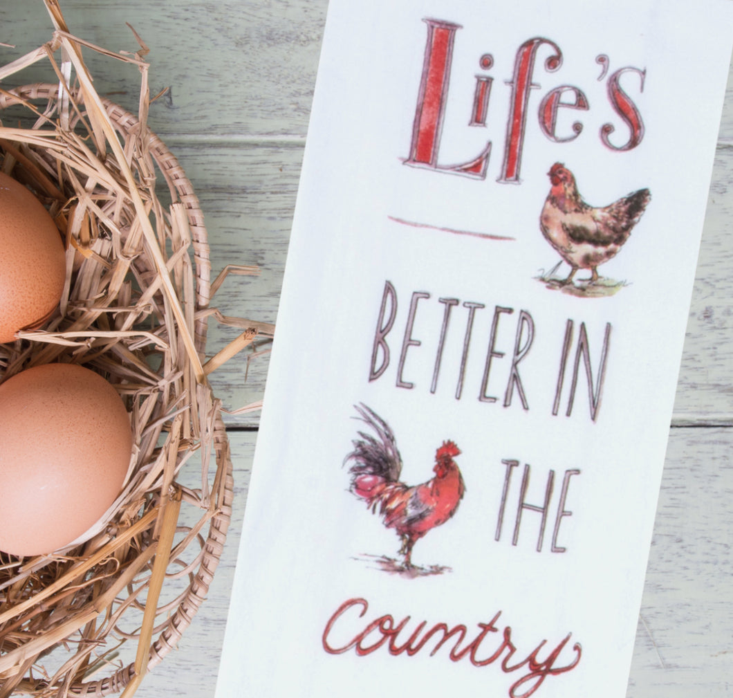 Farm Hen Rooster Kitchen Towel