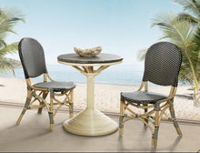 Load image into Gallery viewer, French Weave Black &amp; Cream Bistro Chair
