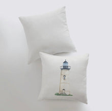 Load image into Gallery viewer, Lighthouse Accent Pillow- 10”x10”
