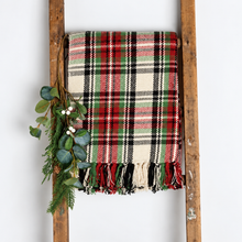 Load image into Gallery viewer, Cream Plaid Throw
