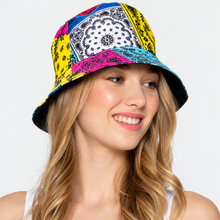 Load image into Gallery viewer, Paisley Reversible Bucket Hat
