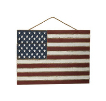 Load image into Gallery viewer, Wall Hanging Patriotic Wood Flag
