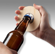 Load image into Gallery viewer, Pop-A-Top Wood Bottle Opener Coaster Collection
