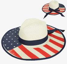 Load image into Gallery viewer, Patriotic Floppy Oversized Sun Hat
