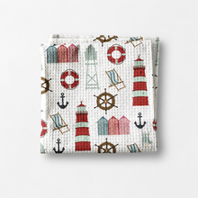 Load image into Gallery viewer, Vintage Nautical Waffle Dish Towel
