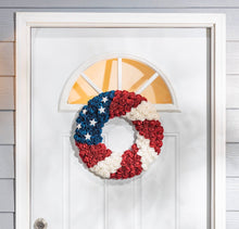 Load image into Gallery viewer, Americana Rosetta Wreath 17"

