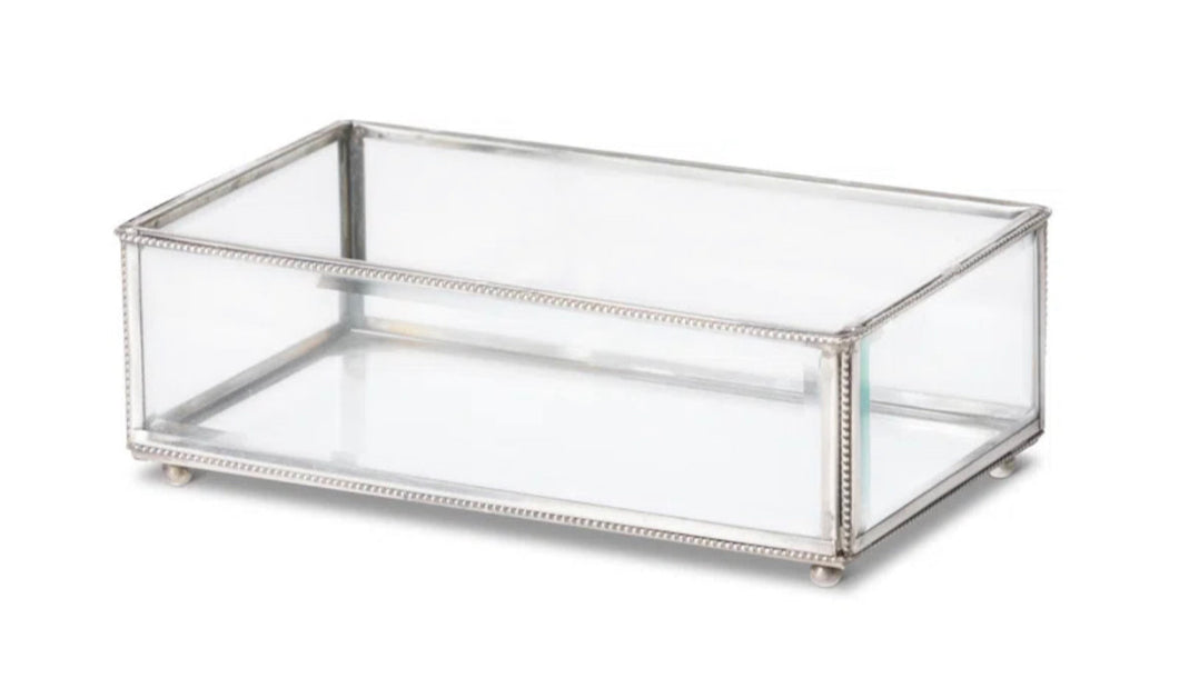 Glass & Brass Guest Towel Holder