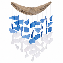 Load image into Gallery viewer, Driftwood Sailboat Glass Wind Chime Collection
