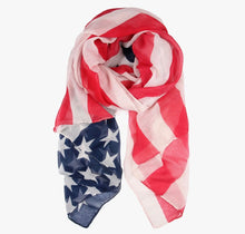 Load image into Gallery viewer, Sheer American Flag Scarf
