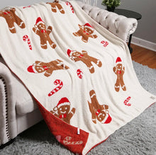 Load image into Gallery viewer, Cozy Gingerbread Throw Blanket
