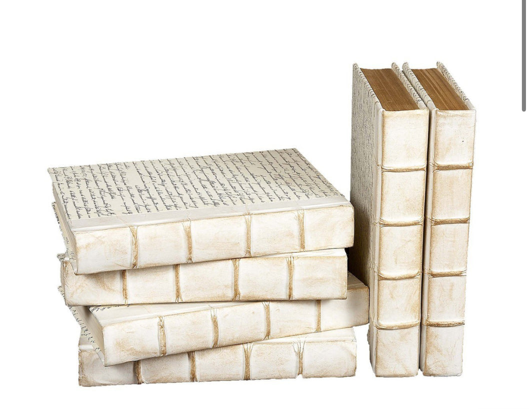 Antique White Decorative Book