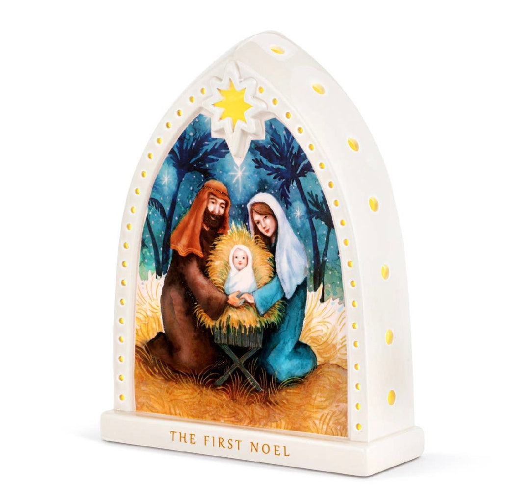 First Noel Lit Nativity Scene