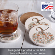 Load image into Gallery viewer, Floral Pumpkin Stone Coaster

