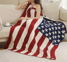 Load image into Gallery viewer, American Flag Throw Blanket
