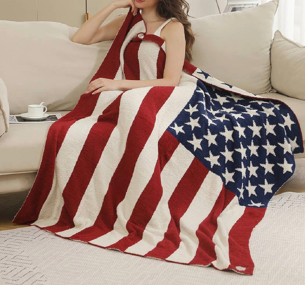 American Flag Throw Blanket