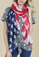 Load image into Gallery viewer, Sheer American Flag Scarf
