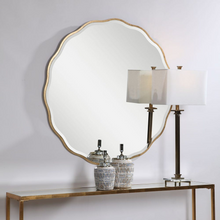 Load image into Gallery viewer, Gold Aneta Round Mirror

