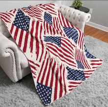 Load image into Gallery viewer, American Flag Throw Blanket
