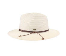 Load image into Gallery viewer, Two-Tone Leather Cord Panama Hat Collection
