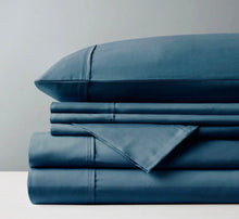 Load image into Gallery viewer, Teal 6-Piece Cotton-Blend Sateen King Sheet Set
