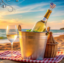 Load image into Gallery viewer, American Flag Heart Wine Stopper
