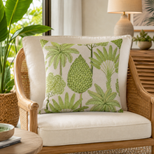 Load image into Gallery viewer, Majorelle Botanical Embroidered Pillow
