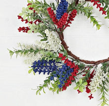 Load image into Gallery viewer, Patriotic Heather Wreath &amp; Boxwood Collection
