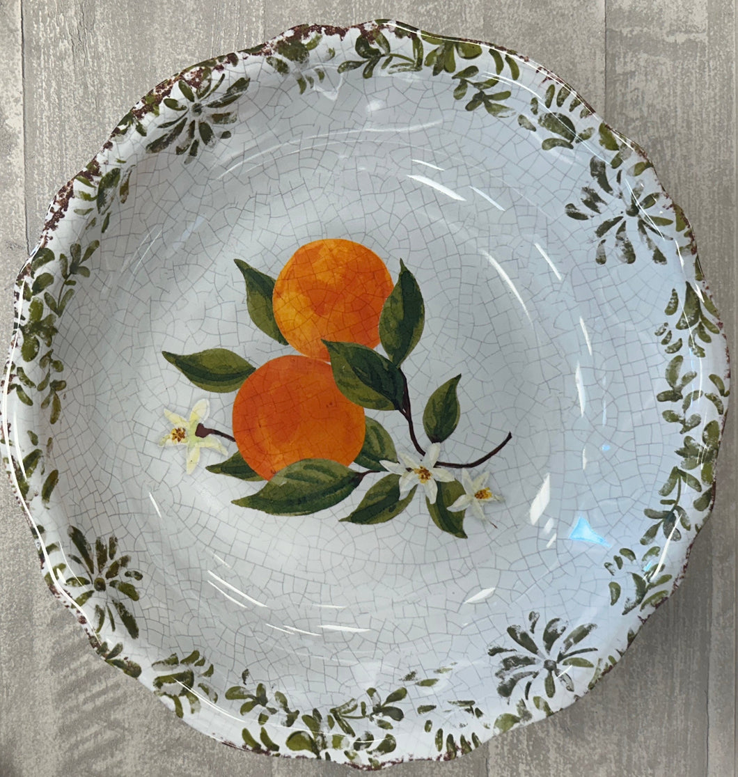 Orange Design Acrylic Bowl