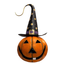 Load image into Gallery viewer, Spooktacular Metal Jack-O-Lantern Pumpkin
