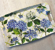 Load image into Gallery viewer, Hydrangea Floral Bamboo Serving Tray
