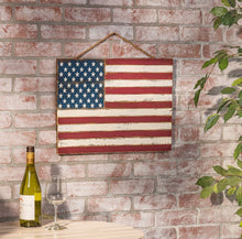 Load image into Gallery viewer, Wall Hanging Patriotic Wood Flag

